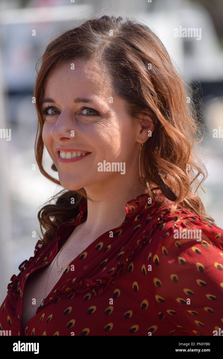 Laure Calamy, actress in Dix Pour Cent (Ten Percent), a TV movie that won the prize for the best series 52 minutes. Stock Photo