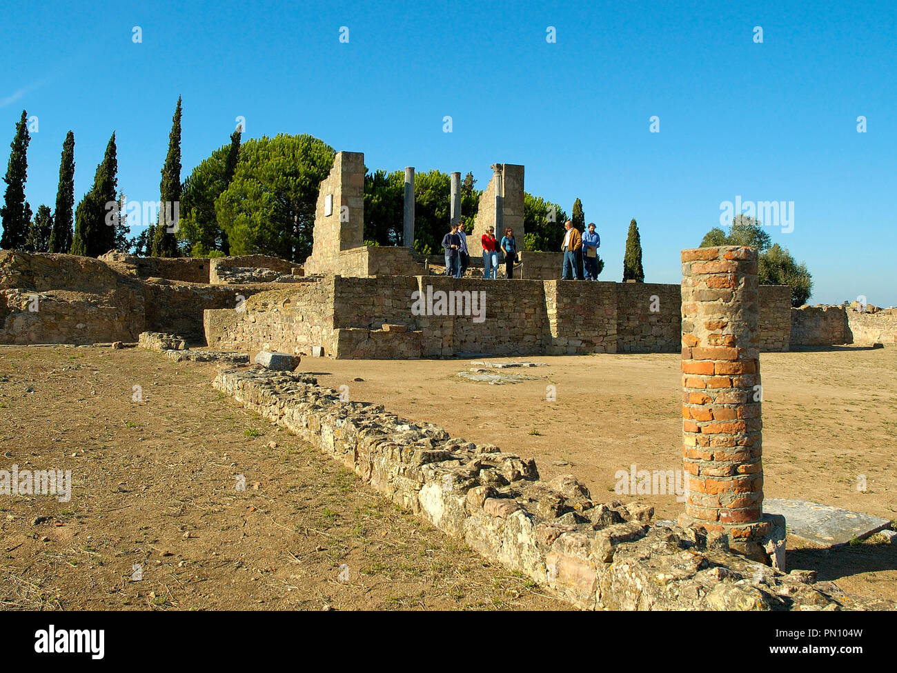 Roman ruins of Miróbriga. Santiago do Cacém, Alentejo. Portugal Stock Photo