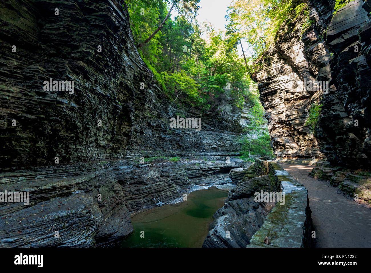 Watkins glen state park gorge trail stock photo alamy