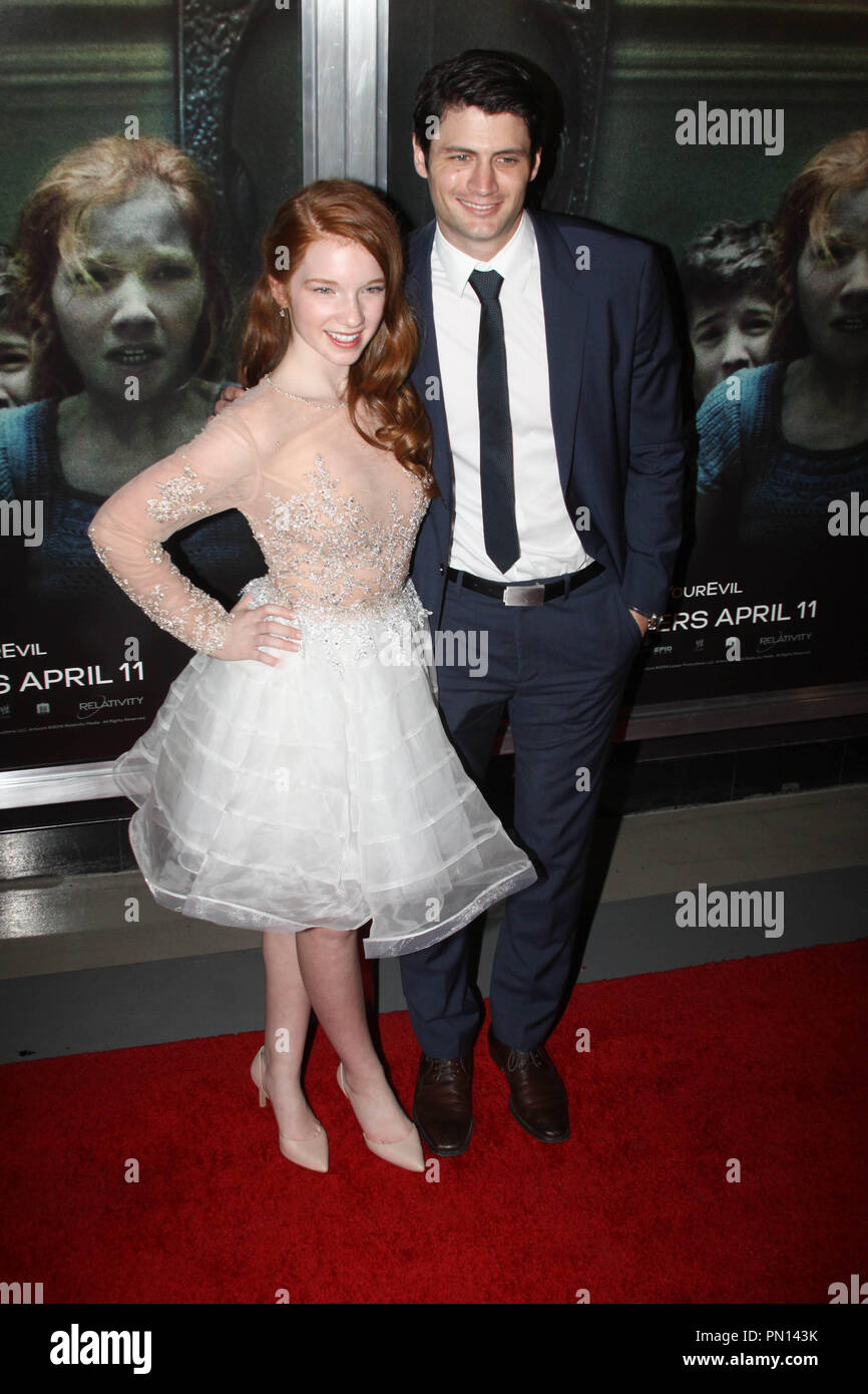 Annalise Basso and James Lafferty at the Screening of Relativity Media's 'Oculus'. Arrivals held at the TCL Chinese 6 Theaters in Hollywood, CA, April 4, 2014. Photo by: Richard Chavez / PictureLux Stock Photo
