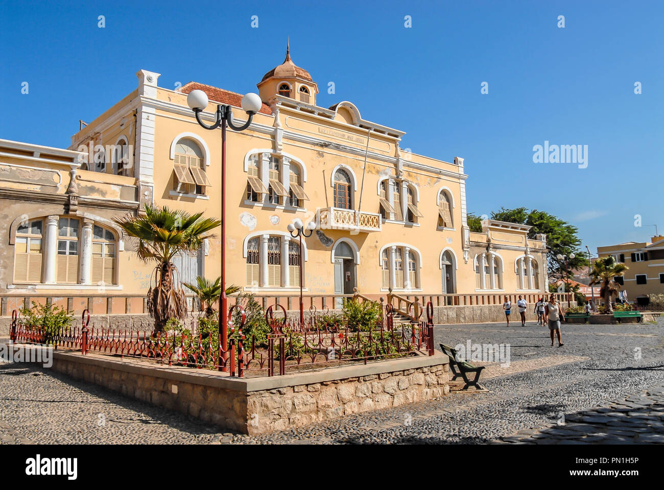 Escola Preporatoria Jorge Barbosa of Mindelo at Sao Vicente Island at the Cape Verde Islands Stock Photo