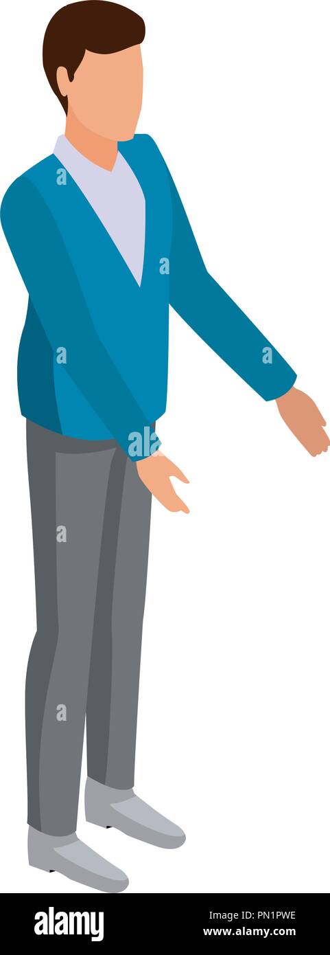 Man isometric avatar Stock Vector