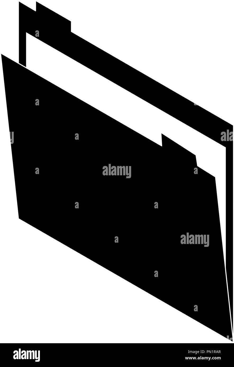 Folder isometric symbol in black and white Stock Vector Image & Art - Alamy