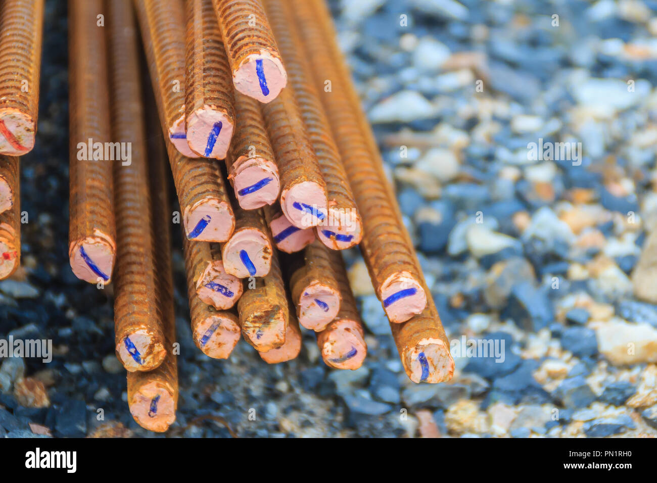 Rusty deformed bars for reinforcement concrete background. Rusty Rebar