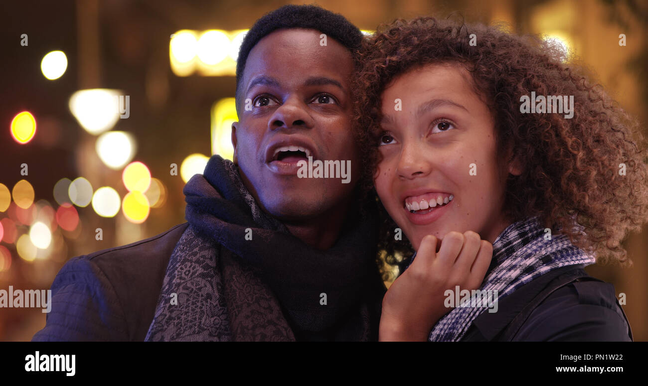 Young black couple new york hi-res stock photography and images - Alamy