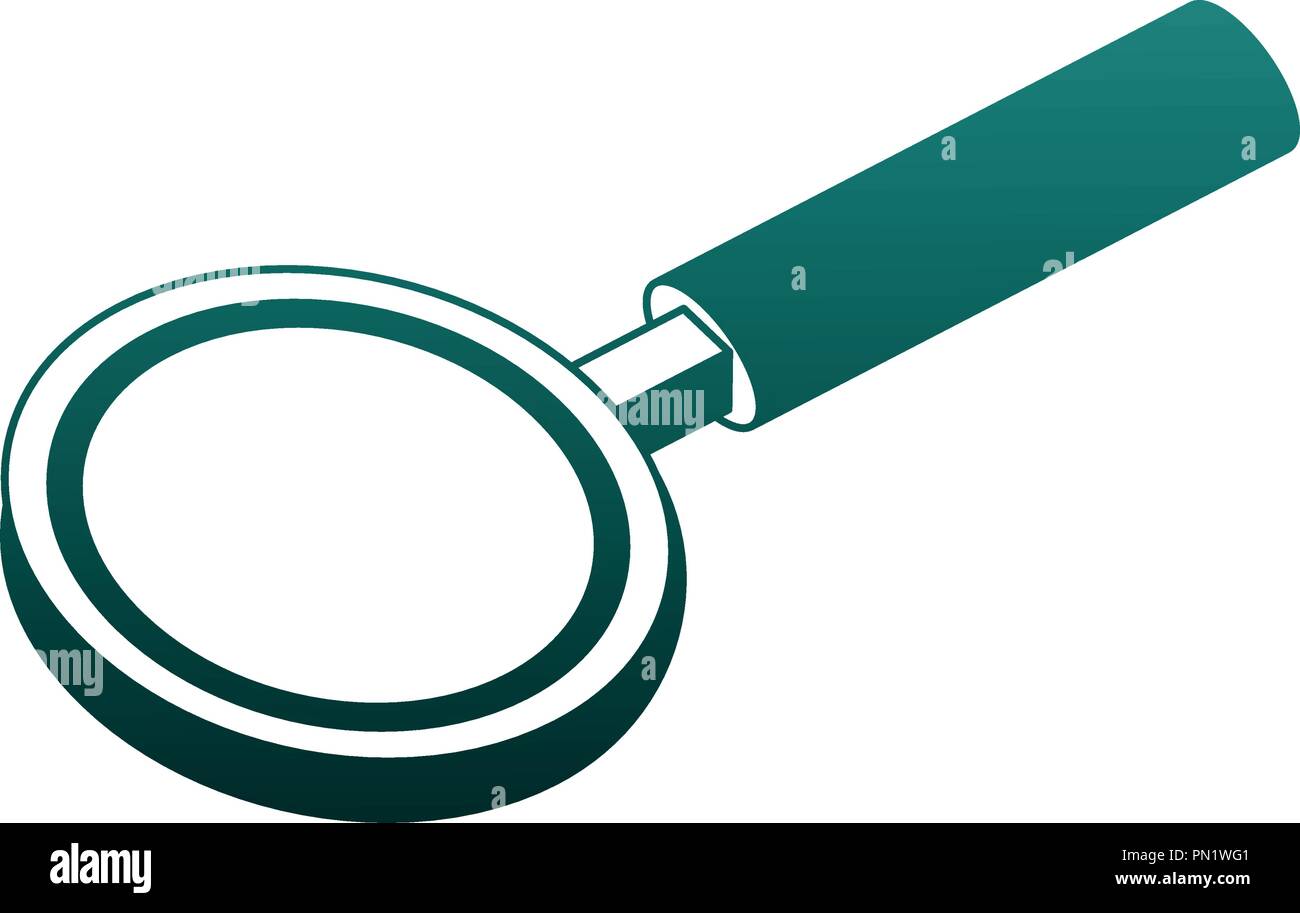 Magnifying glass isometric blue lines Stock Vector Image & Art - Alamy