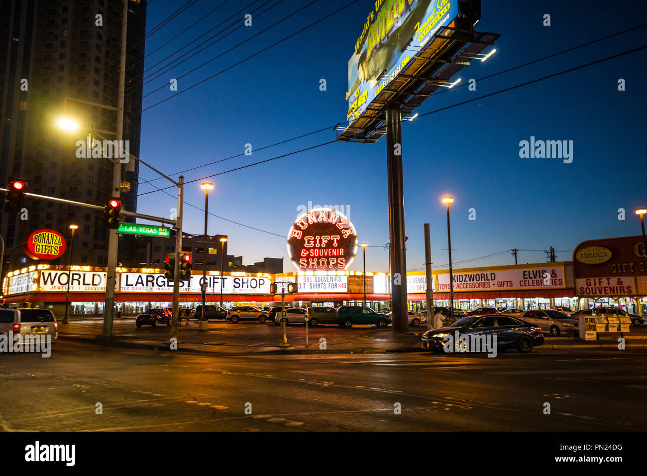 The Bonanza souvenir shop on the Las Vegas Strip Nevada USA September