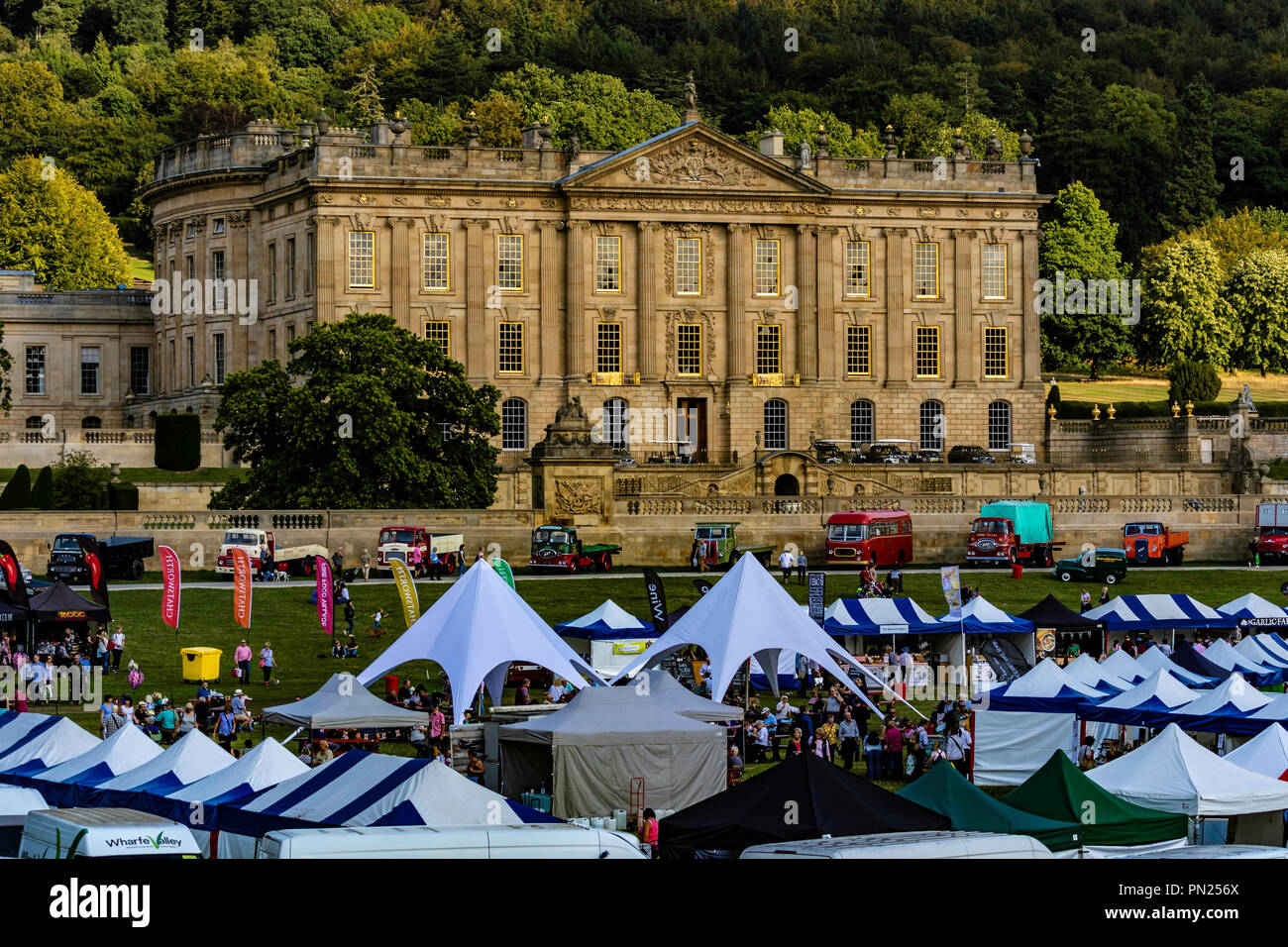 Chatsworth House activities including working gundogs and country show events and displays Stock Photo