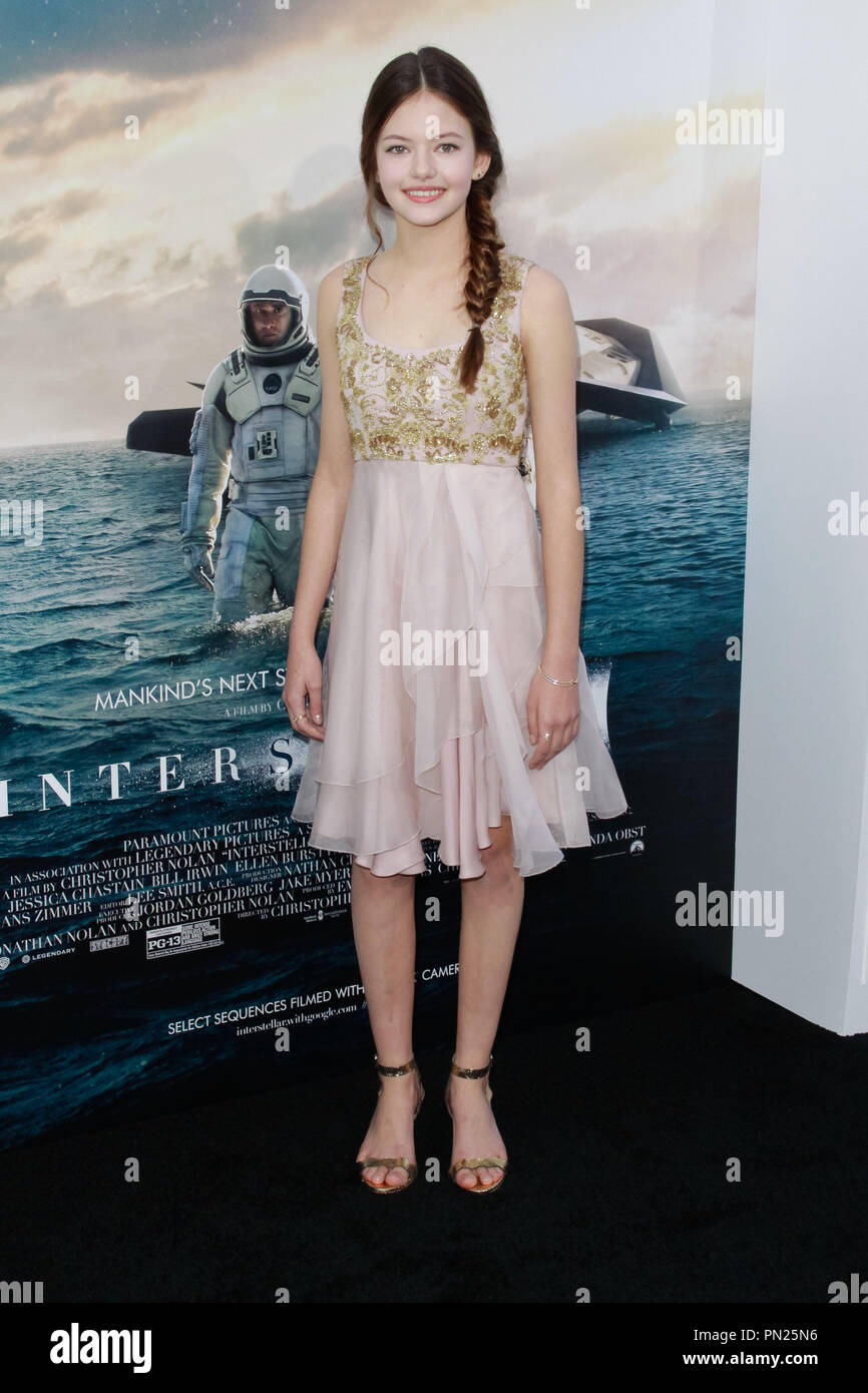 Mackenzie Foy at the Paramount Pictures&rsquo; premiere of &ldquo;Interstellar