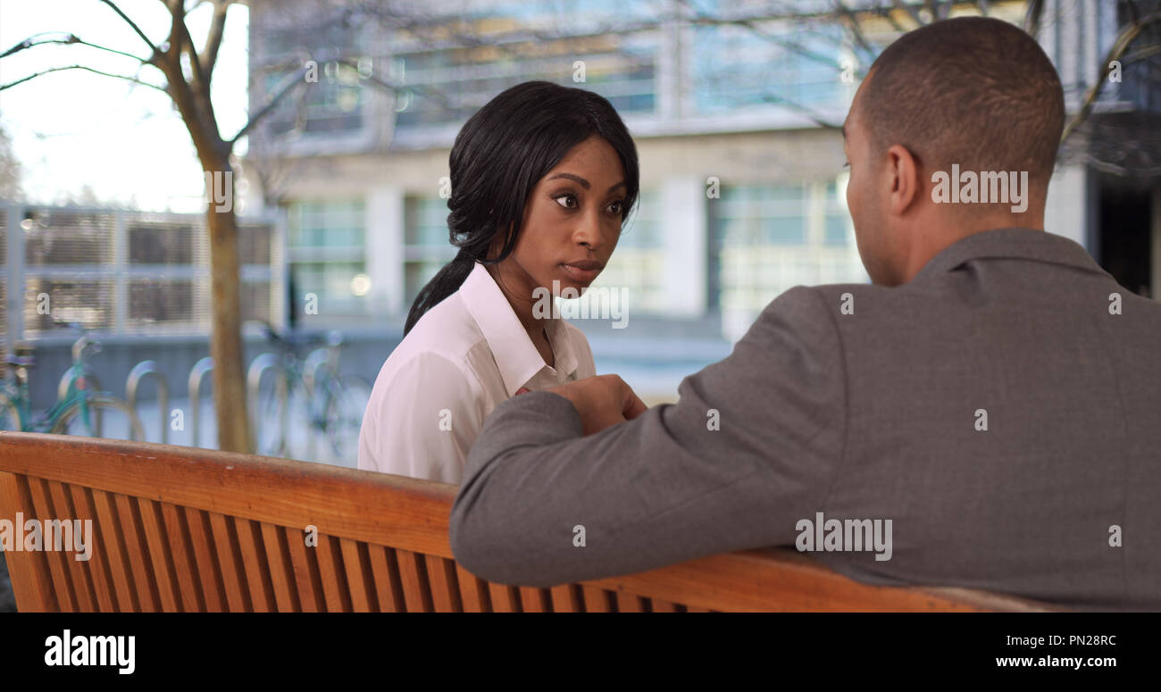 African woman interview outside hi-res stock photography and images - Alamy