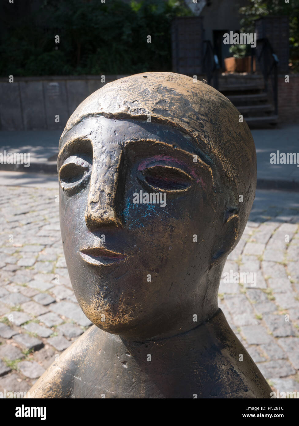 Statue of Tamada the toastmaster in Shardeni Street, Old Town, Tbilisi ...