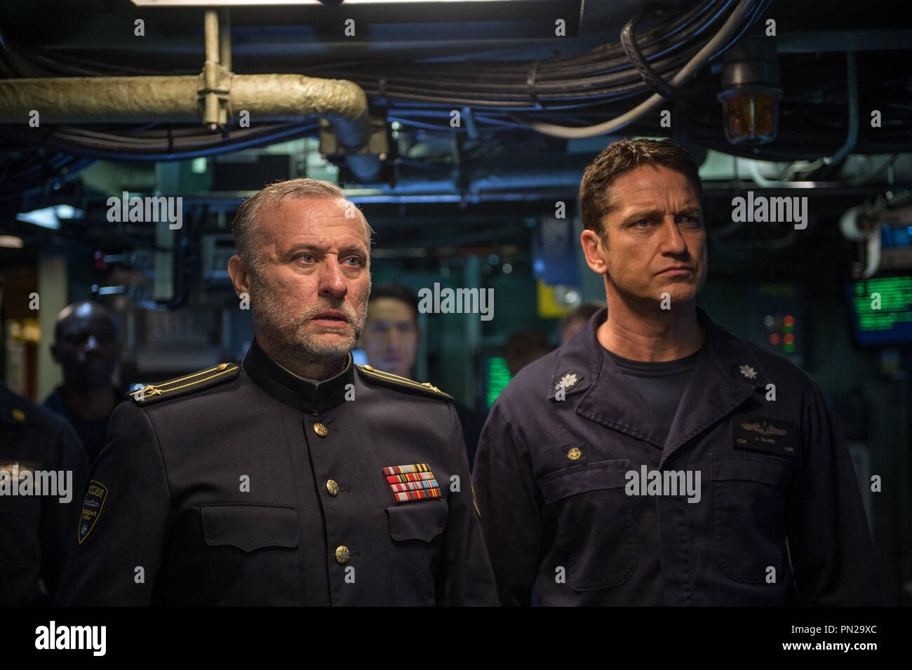 RELEASE DATE: October 26, 2018 TITLE: Hunter Killer STUDIO: Summit Entertainment DIRECTOR: Donovan Marsh PLOT: An untested American submarine captain teams with U.S. Navy Seals to rescue the Russian president, who has been kidnapped by a rogue general. STARRING: MICHAEL NYQVUIST as Captain Andropov, GERARD BUTLER as Captain Joe Glass. (Credit Image: © Summit Entertainment/Entertainment Pictures) Stock Photo