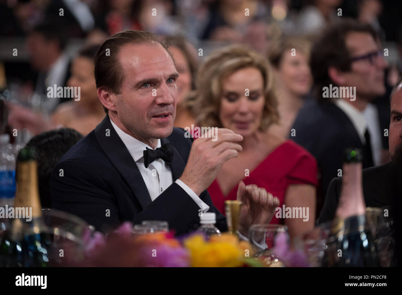 Nominated for BEST PERFORMANCE BY AN ACTOR IN A MOTION PICTURE – COMEDY OR MUSICAL for his role in “THE GRAND BUDAPEST HOTEL”, actor Ralph Fiennes Ralph Fiennes at the 72nd Annual Golden Globe Awards at the Beverly Hilton in Beverly Hills, CA on Sunday, January 11, 2015.  File Reference # 32536 609JRC  For Editorial Use Only -  All Rights Reserved Stock Photo