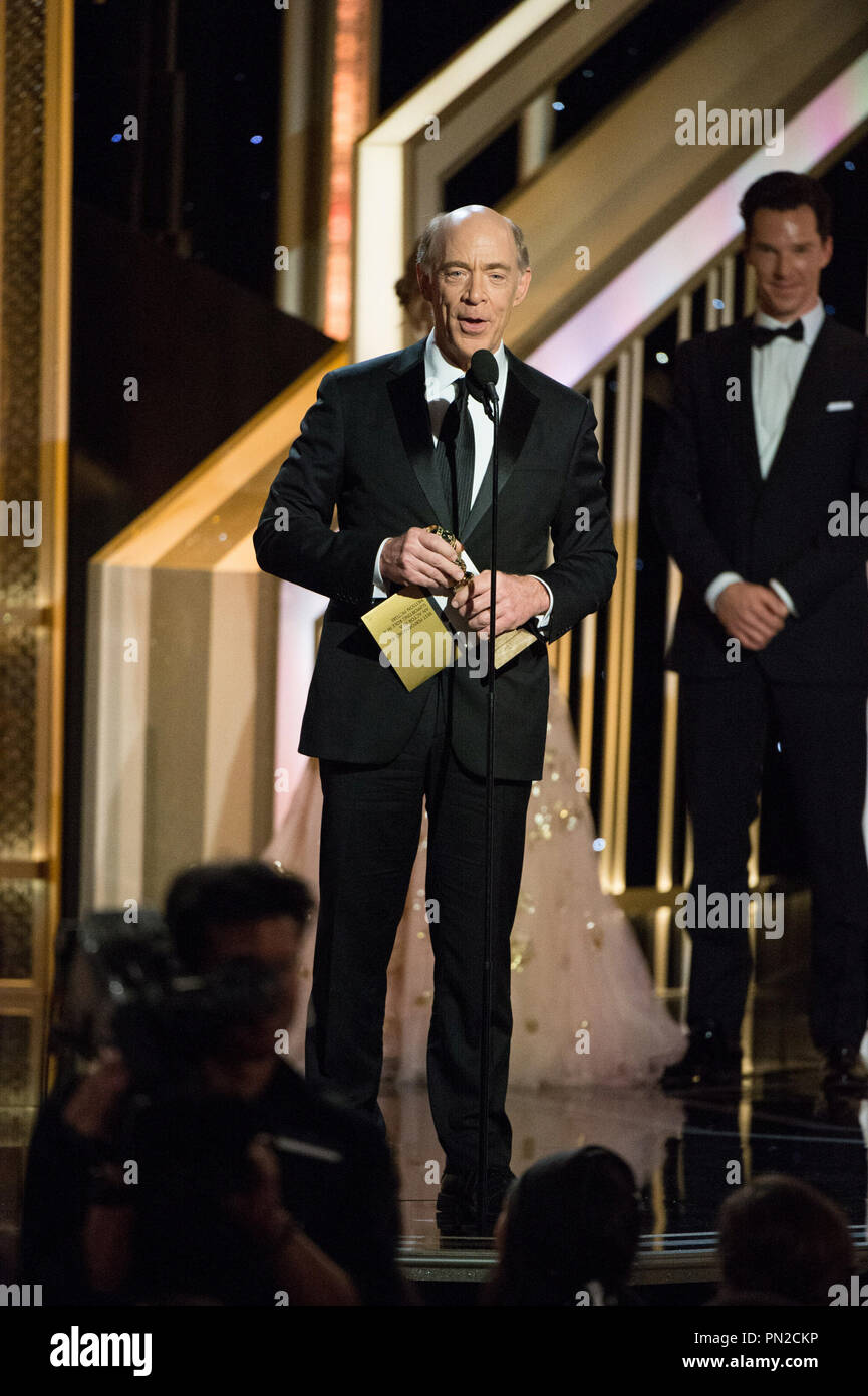 J.K. Simmons accepts the Golden Globe Award for BEST PERFORMANCE BY AN(02)