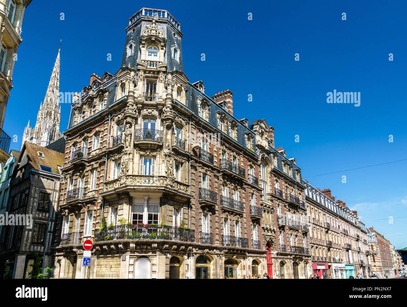 Typical building in the city centre of Rouen, France Stock Photo Alamy