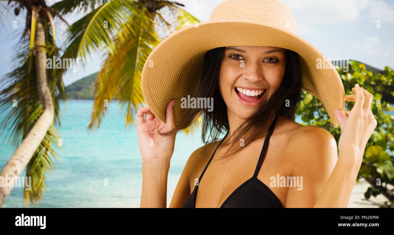 girl beach hat