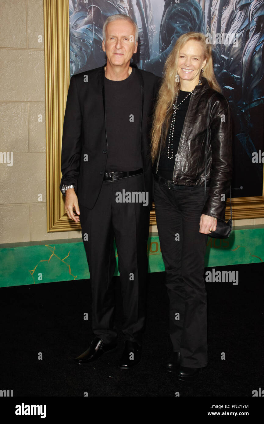 James Cameron and wife Suzy Amis at New Line Cinema's, Metro-Goldwyn Mayer Pictures' and Warner Bros. Pictures' premiere of 'The Hobbit: The Battle of The Five Armies' held at Dolby Theatre in Hollywood, CA, December 9, 2014. Photo by Joe Martinez / PictureLux Stock Photo