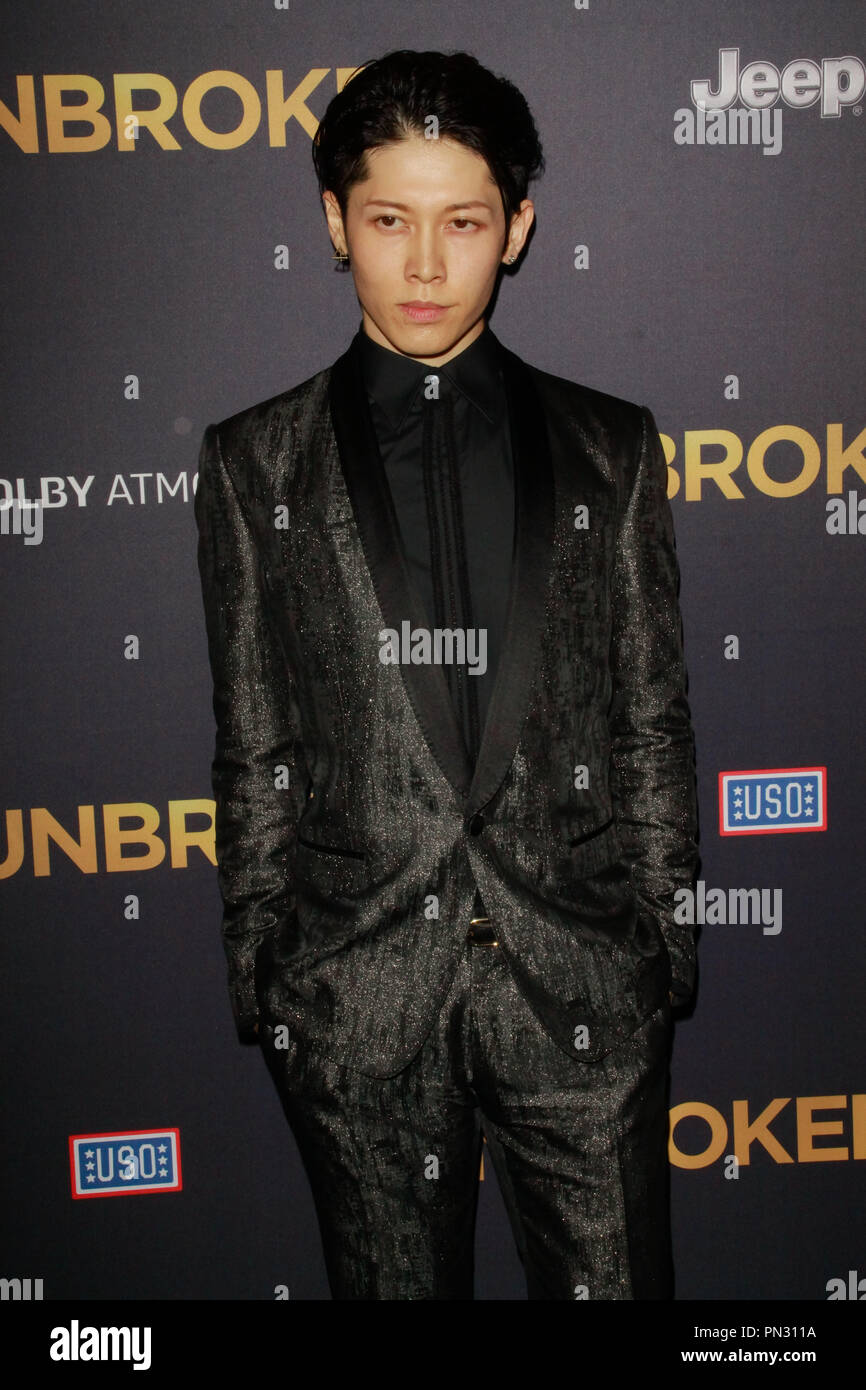 Miyavi at the Universal Pictures' premiere of 'Unbroken' held at Dolby Theatre in Hollywood, CA, December15, 2014. Photo by Joe Martinez / PictureLux Stock Photo