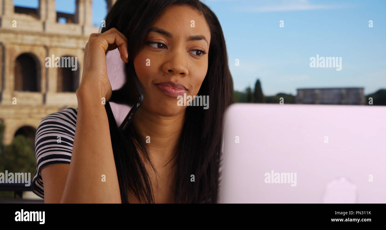 Black female working hi-res stock photography and images - Alamy