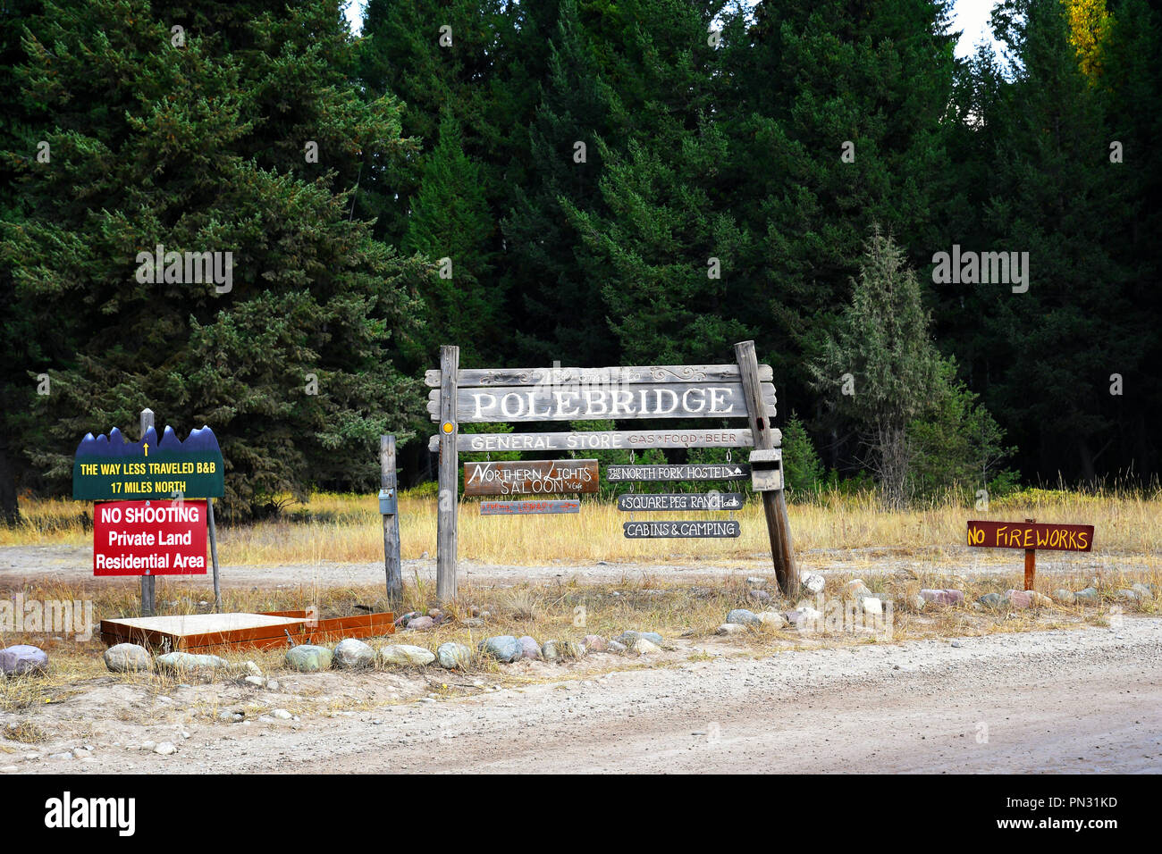 Polebridge Montana Usa September 9 2018 Welcome To