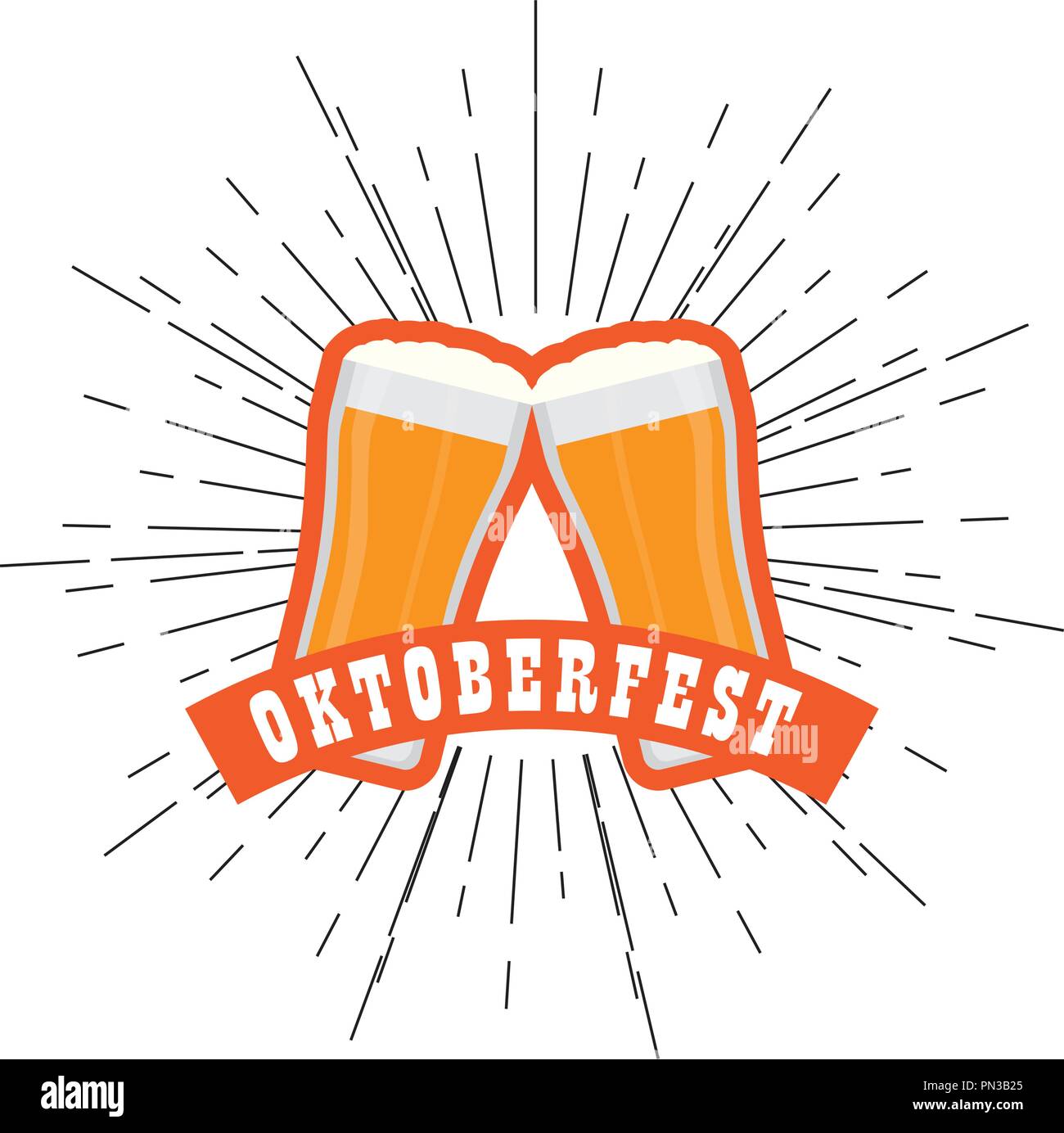 Oktoberfest label with beer icons Stock Vector Image & Art - Alamy