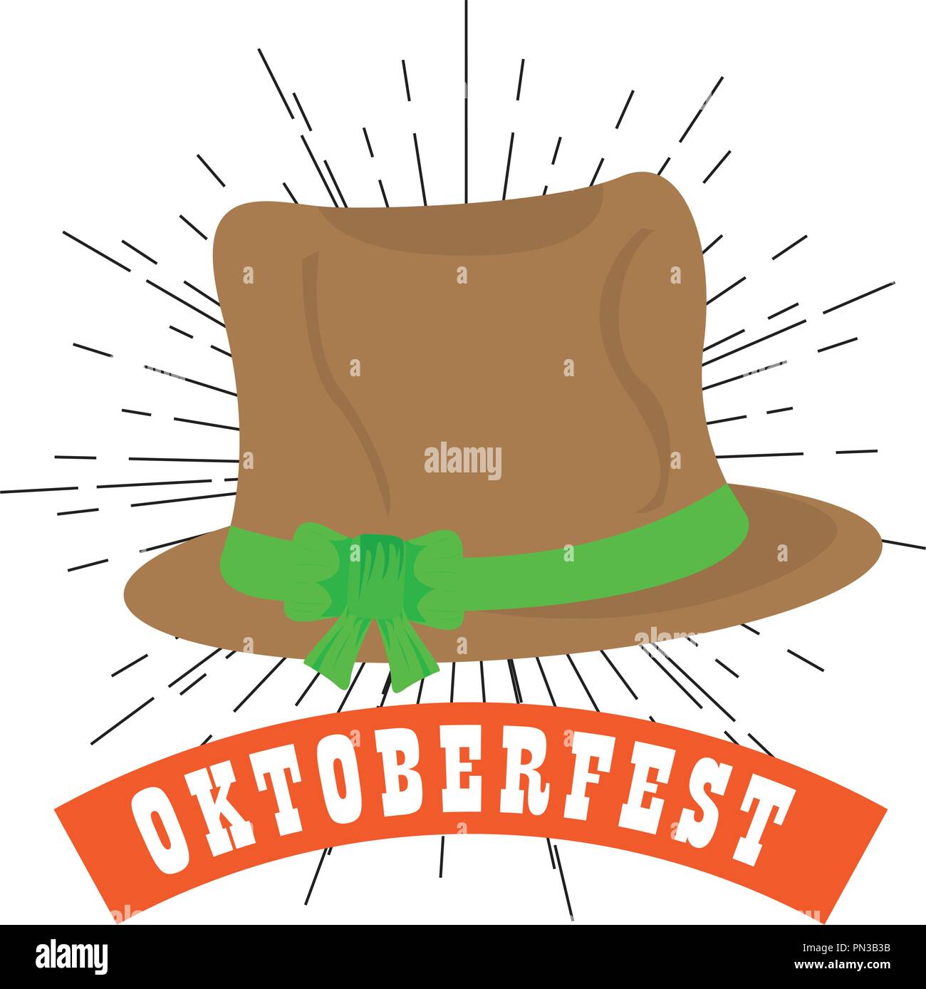 Oktoberfest label with traditional hat icon Stock Vector Image & Art ...