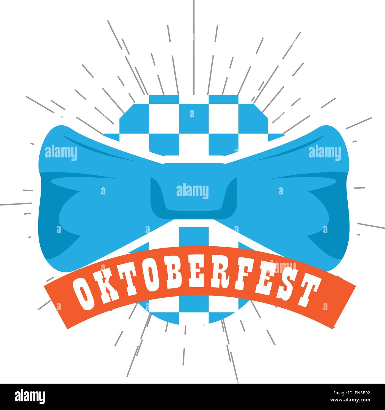 Oktoberfest label with a bowtie icon Stock Vector Image & Art - Alamy