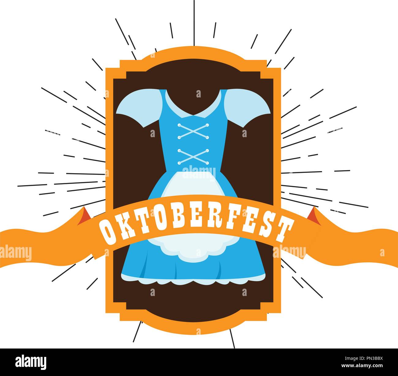 Oktoberfest label with a traditional dress Stock Vector Image & Art - Alamy
