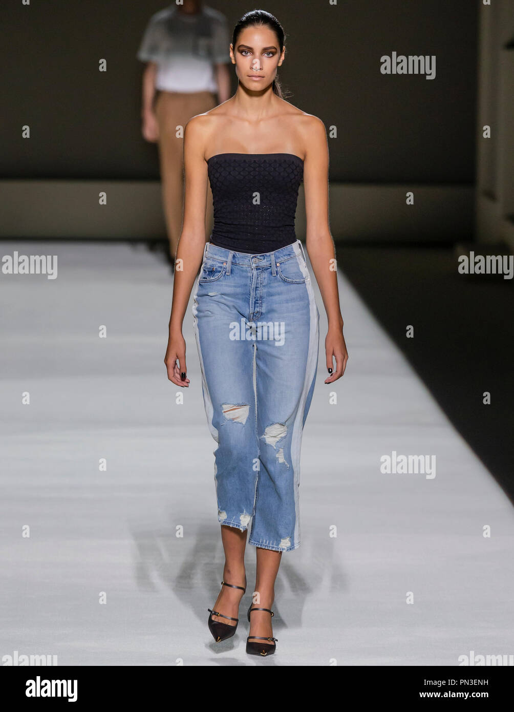 NEW YORK, NY - September 05, 2018: Madi Landram walks the runway during  rehearsal for the Tom Ford 2019 Spring Summer fashion show during New York  Fas Stock Photo - Alamy
