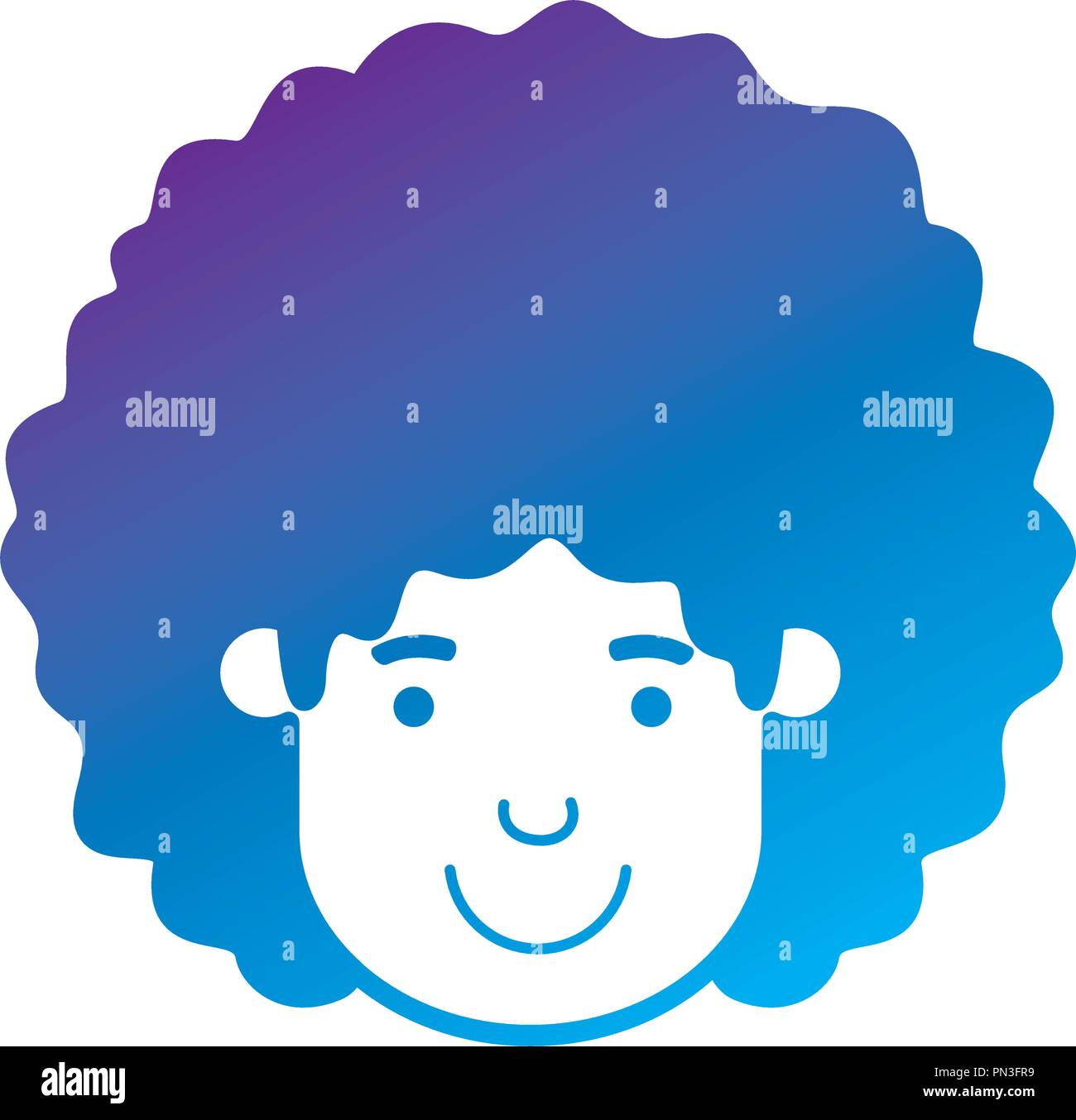 young man with afro head avatar character Stock Vector Image & Art - Alamy