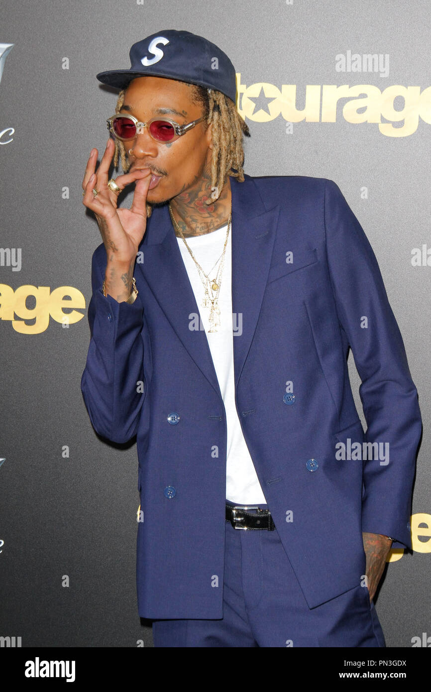 Wiz Khalifa at the Premiere of Warner Bros. Pictures' 'Entourage' held at the Regency Village Theatre in Westwood, CA, June 1, 2015. Photo by Joe Martinez / PictureLux Stock Photo
