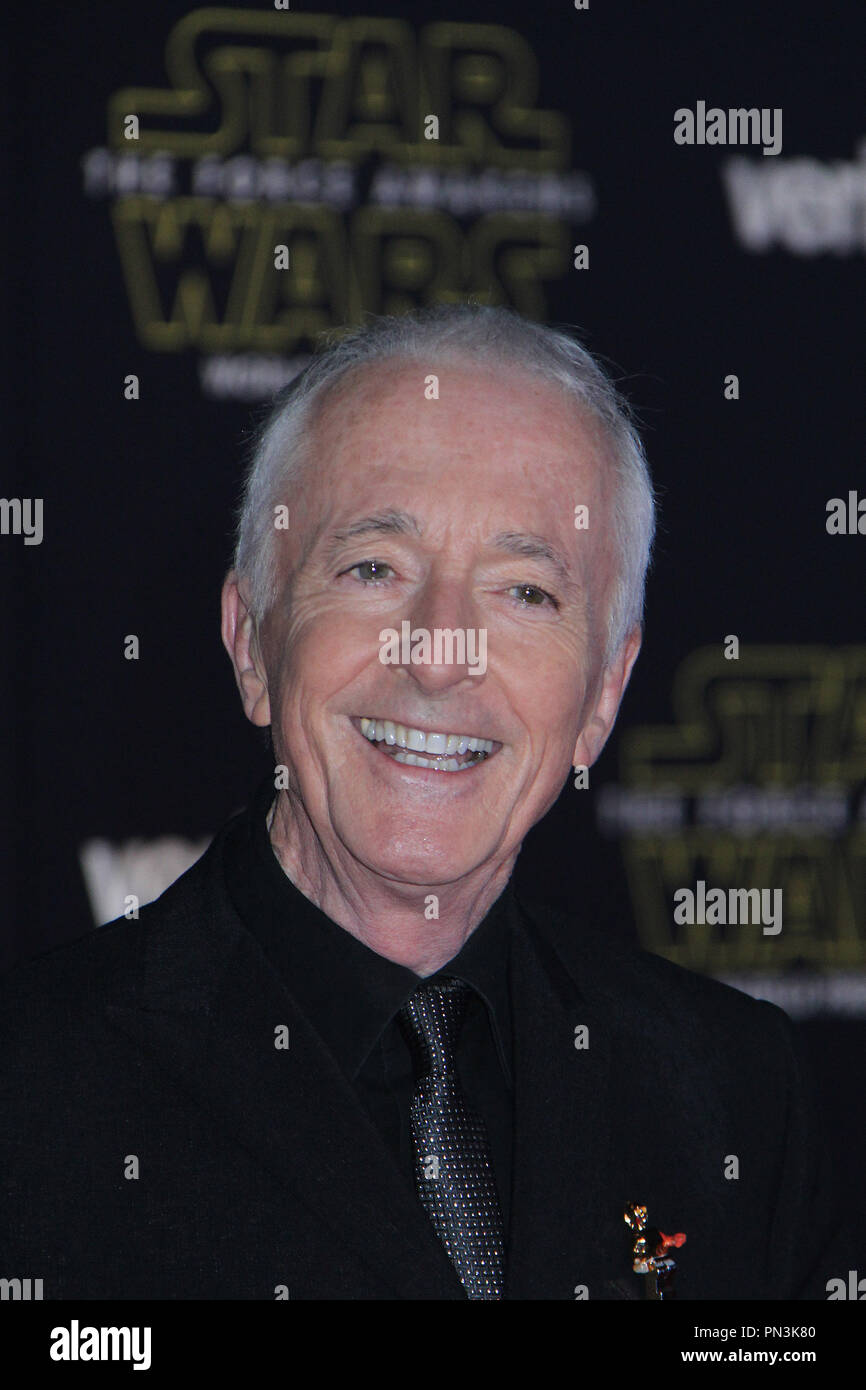 Anthony Daniels  12/14/2015 'Star Wars The Force Awakens' Premiere held at the Dolby Theatre in Hollywood, CA Photo by Kazuki Hirata / HNW / PictureLux Stock Photo