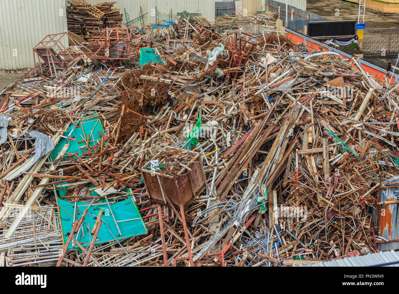 Steel bars scrap left over from construction site and can be sell as