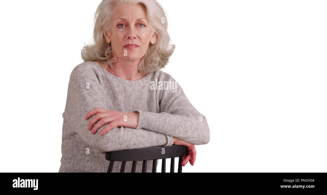 Old Woman Alone Chair Sad High Resolution Stock Photography and Images ...
