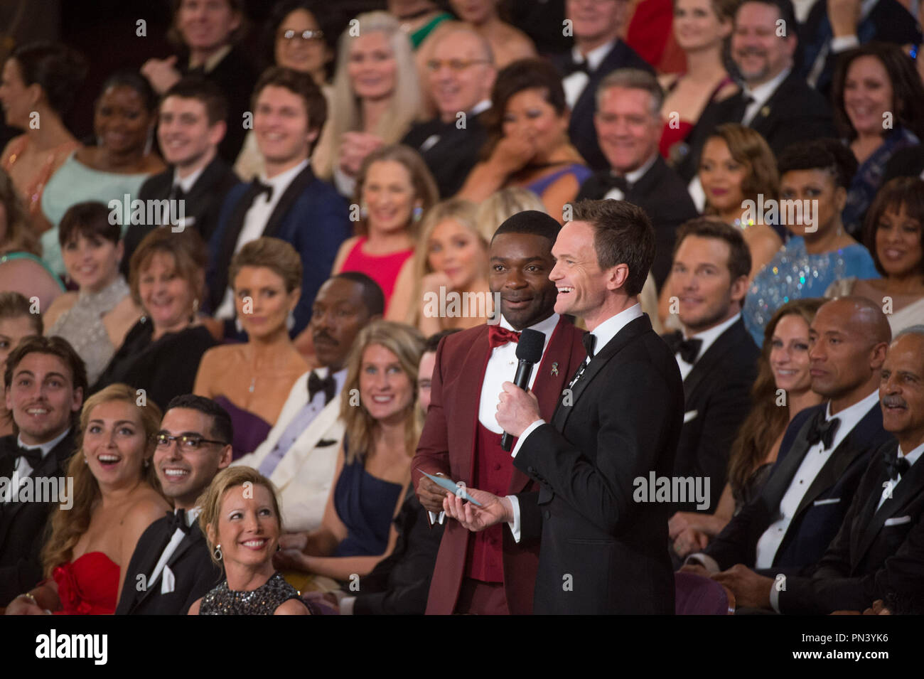 Neil Patrick Harris With David Oyelowo During The Live Abc Telecast Of The 87th Oscars At The Dolby Theatre In Hollywood Ca On Sunday February 22 2015 File Reference 32567 050tha