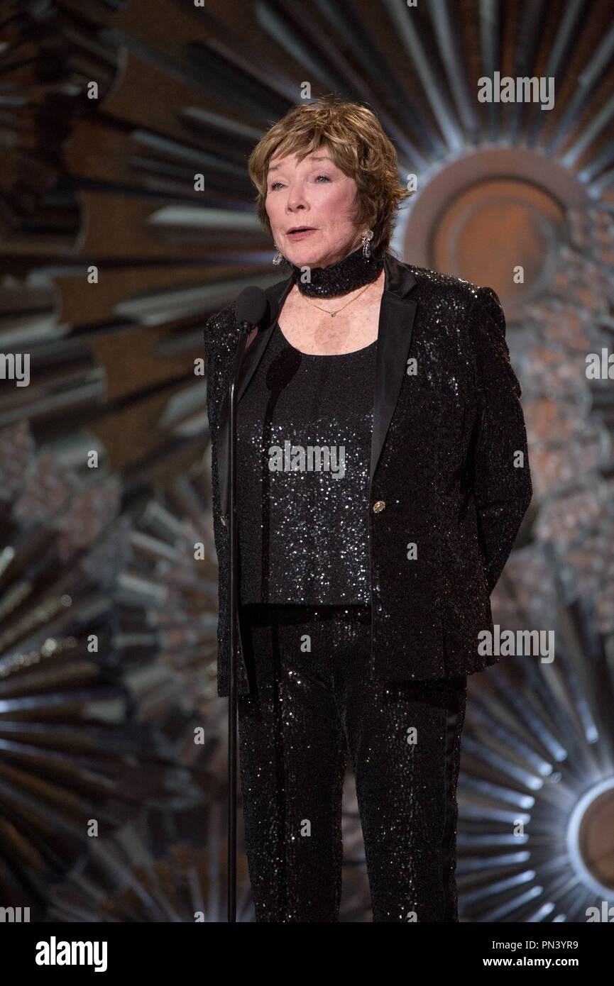 Presenter Shirley MacLaine onstage during the live ABC Telecast of The