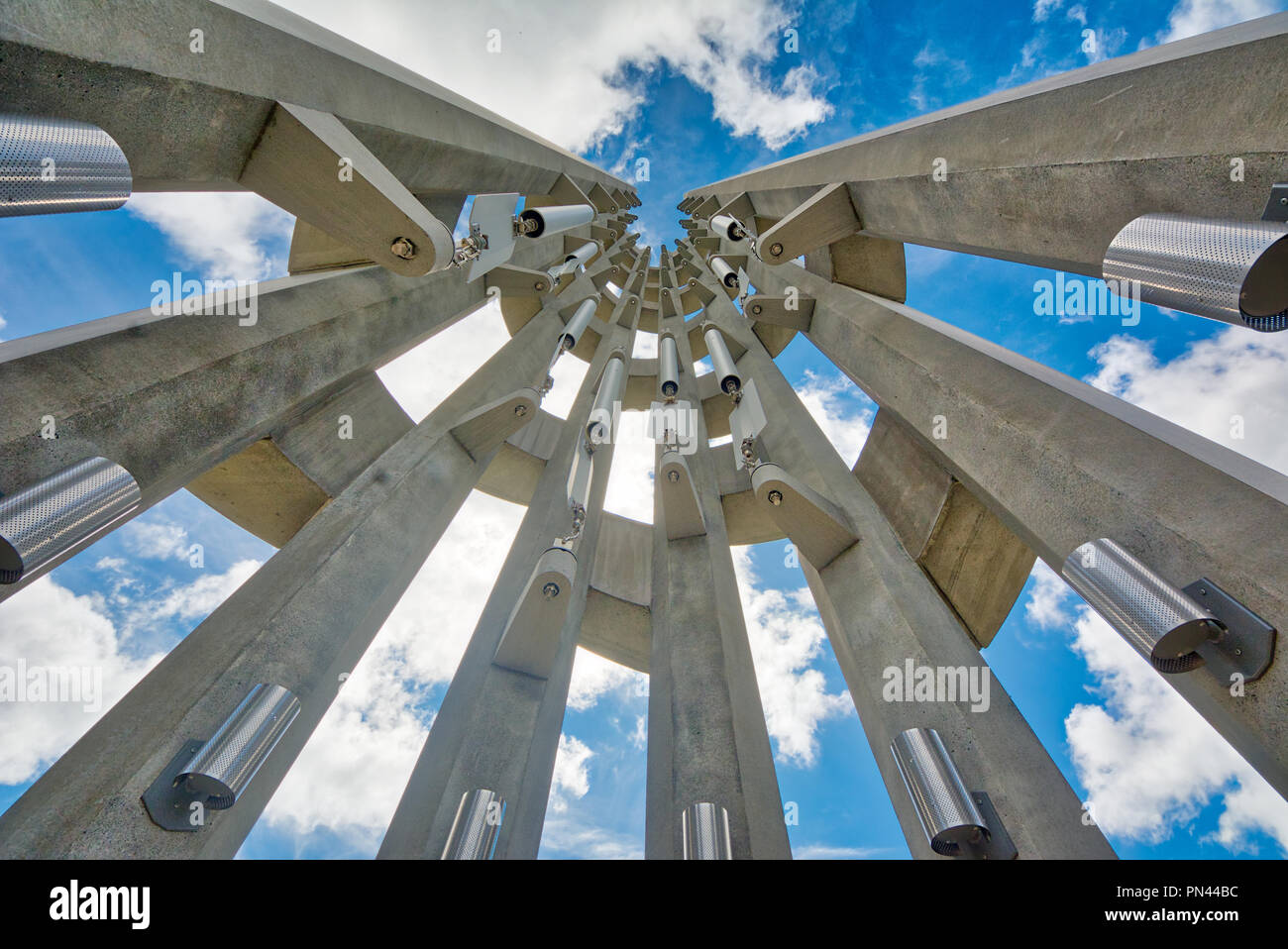 The Tower of Voices featuring 40 wind chimes at the Flight 93 National