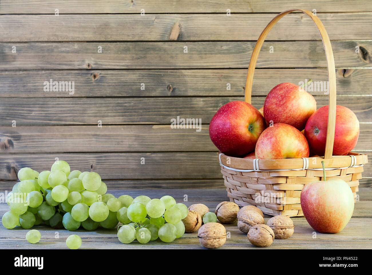 Fall harvest close up colorful frame or banner Stock Photo
