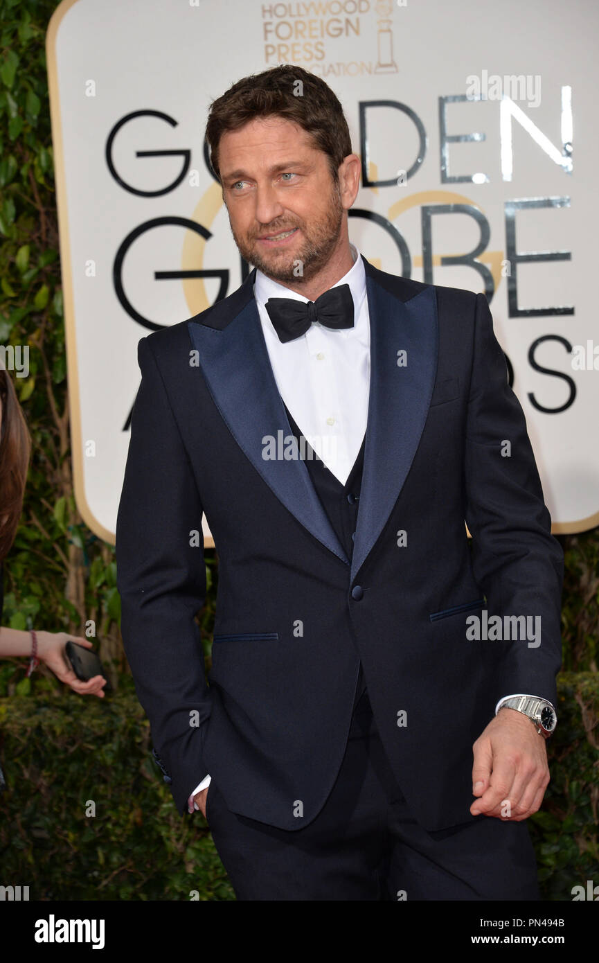 Gerard Butler at the 73rd Annual Golden Globe Awards at the Beverly ...