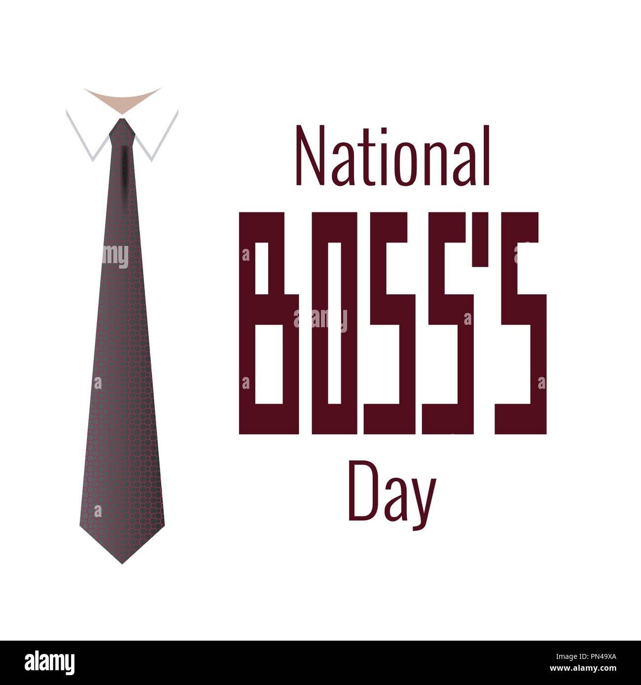 National Boss s Day. Concept of a business holiday. Event name, tie and