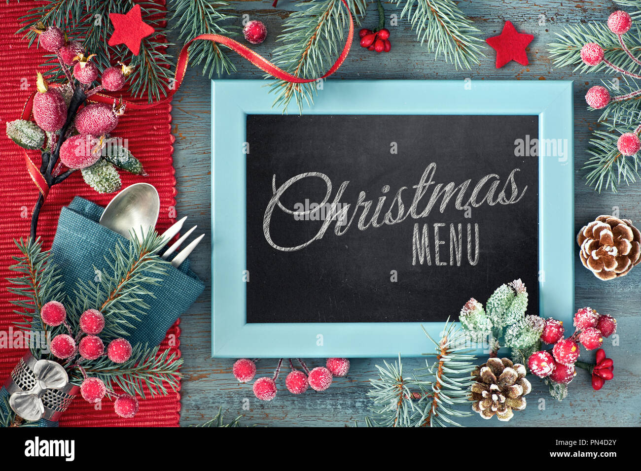 Blackboard Christmas Decorations Stock Photos Blackboard