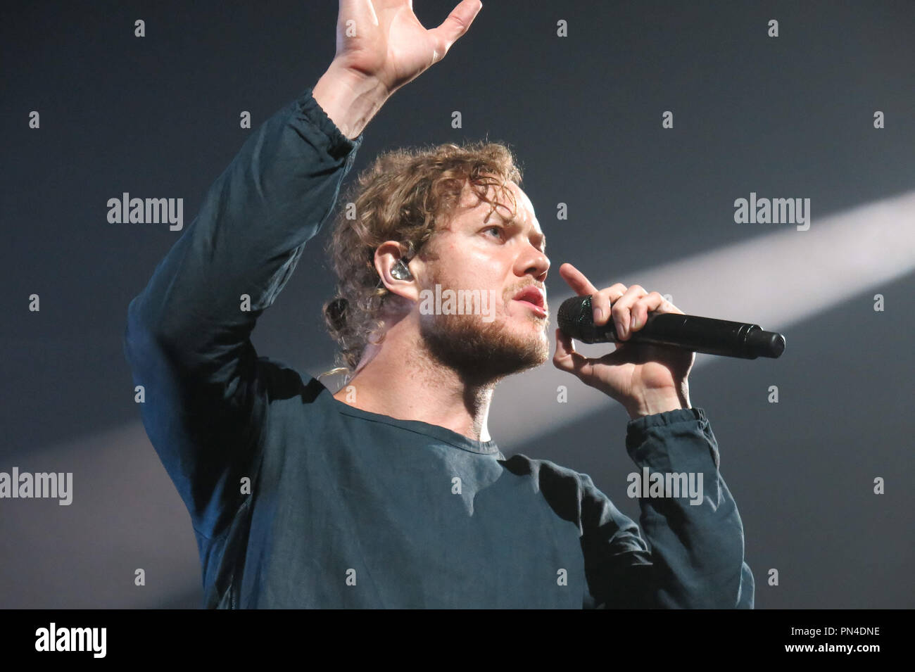 Imagine Dragons Live at the Honda Center in Anaheim, CA, July 20, 2015. Dan Reynolds. Photo by Richard Chavez / PictureLux Stock Photo