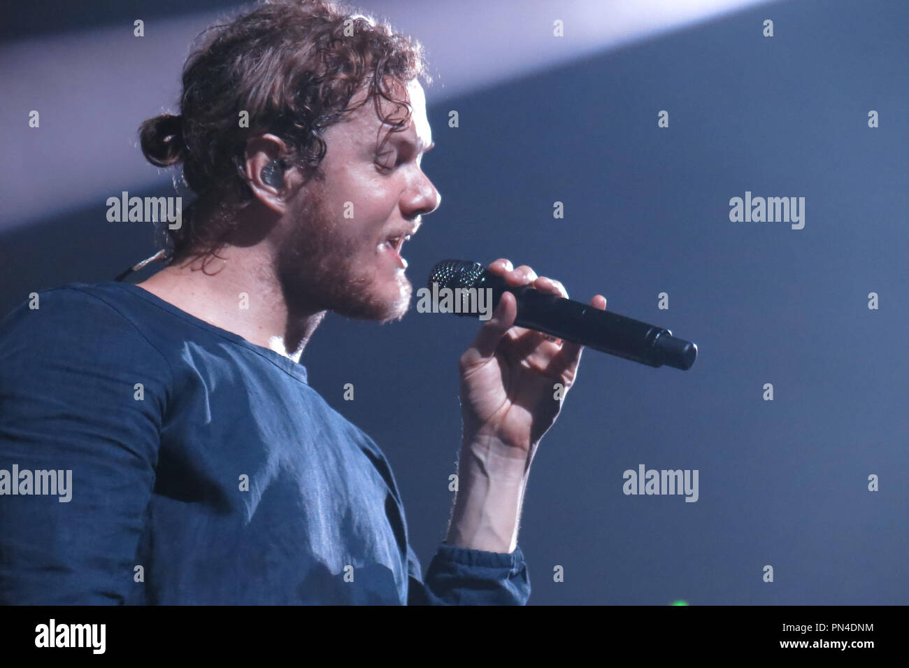 Imagine Dragons Live at the Honda Center in Anaheim, CA, July 20, 2015. Dan Reynolds. Photo by Richard Chavez / PictureLux Stock Photo