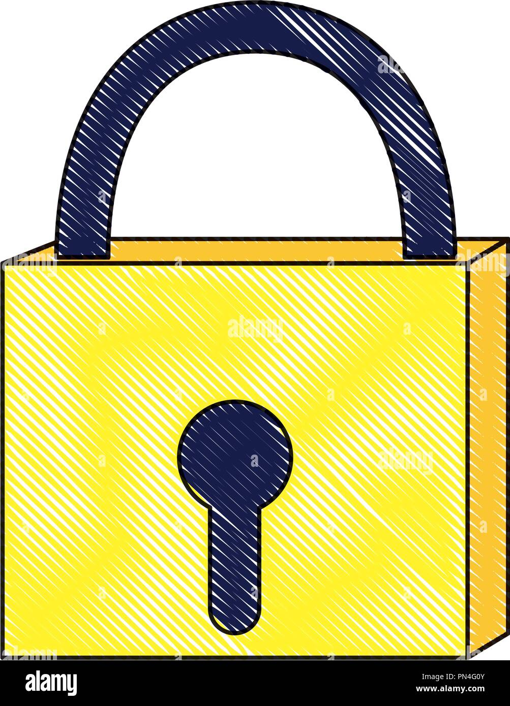 grated closed padlock object security access Stock Vector Image & Art ...