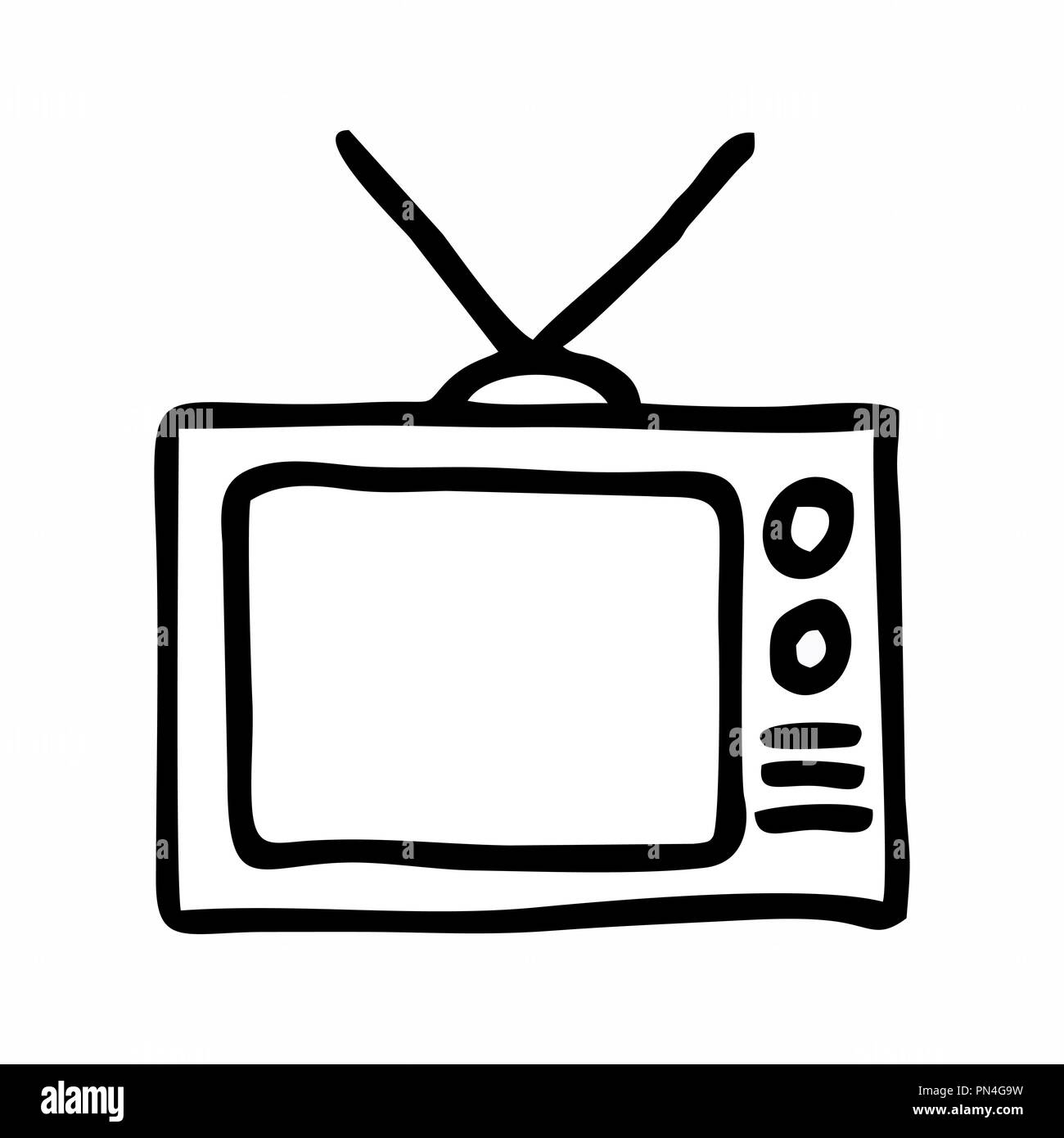Simple TV illustration Stock Vector