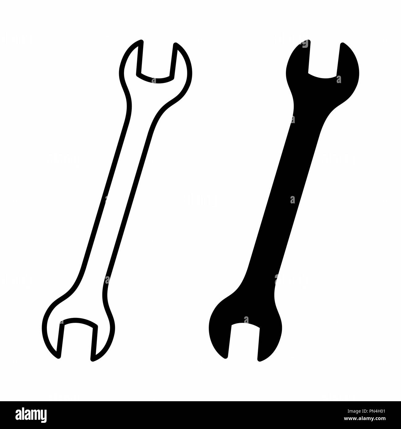 Black and white wrenches Stock Vector Image & Art - Alamy