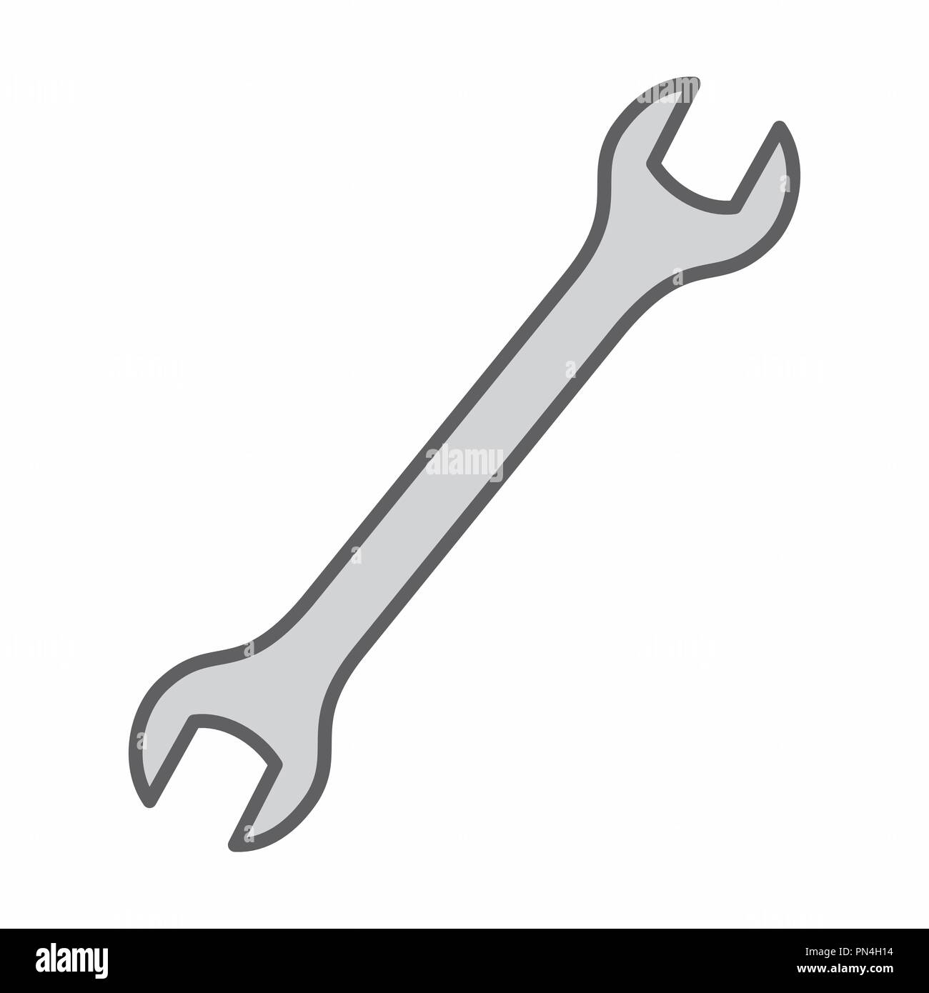 A gray wrench Stock Vector