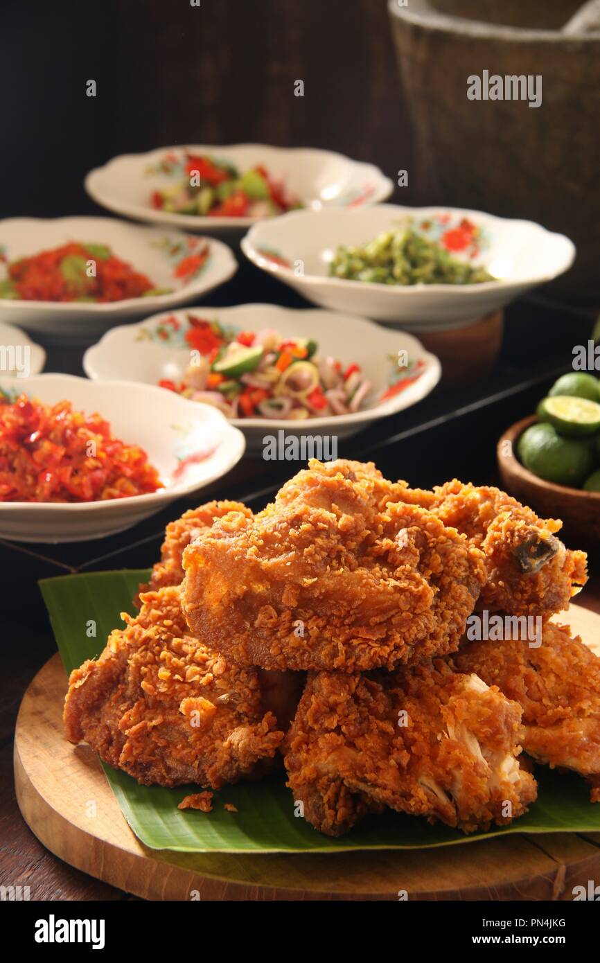 Ayam Penyet Pedas (Indonesian Spicy Penyet Chicken) Recipe