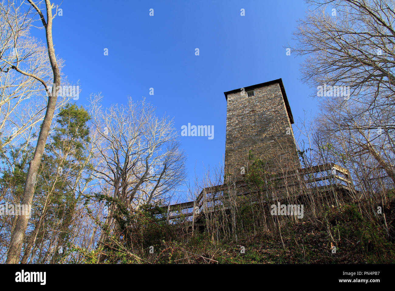 Jackson Ferry Shot Tower was the site of ammunition manufacturing that