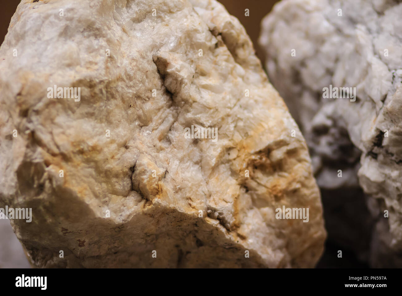Raw specimen of Barite stone from mining and quarrying. Baryte or